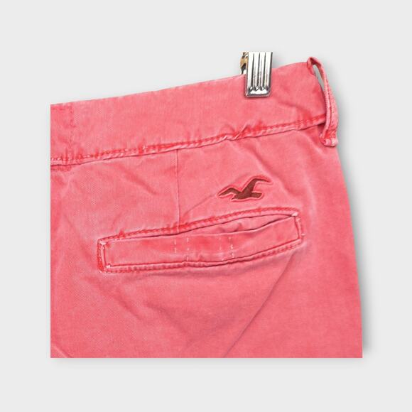 Mens Hollister Pink Button Fly Chino Jean Shorts Size 30 - Picture 6 of 6